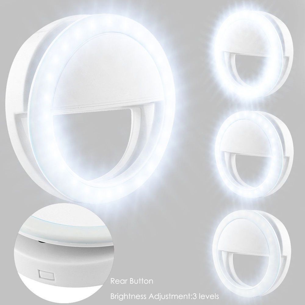 portable selfie ring clip on for mobile phone