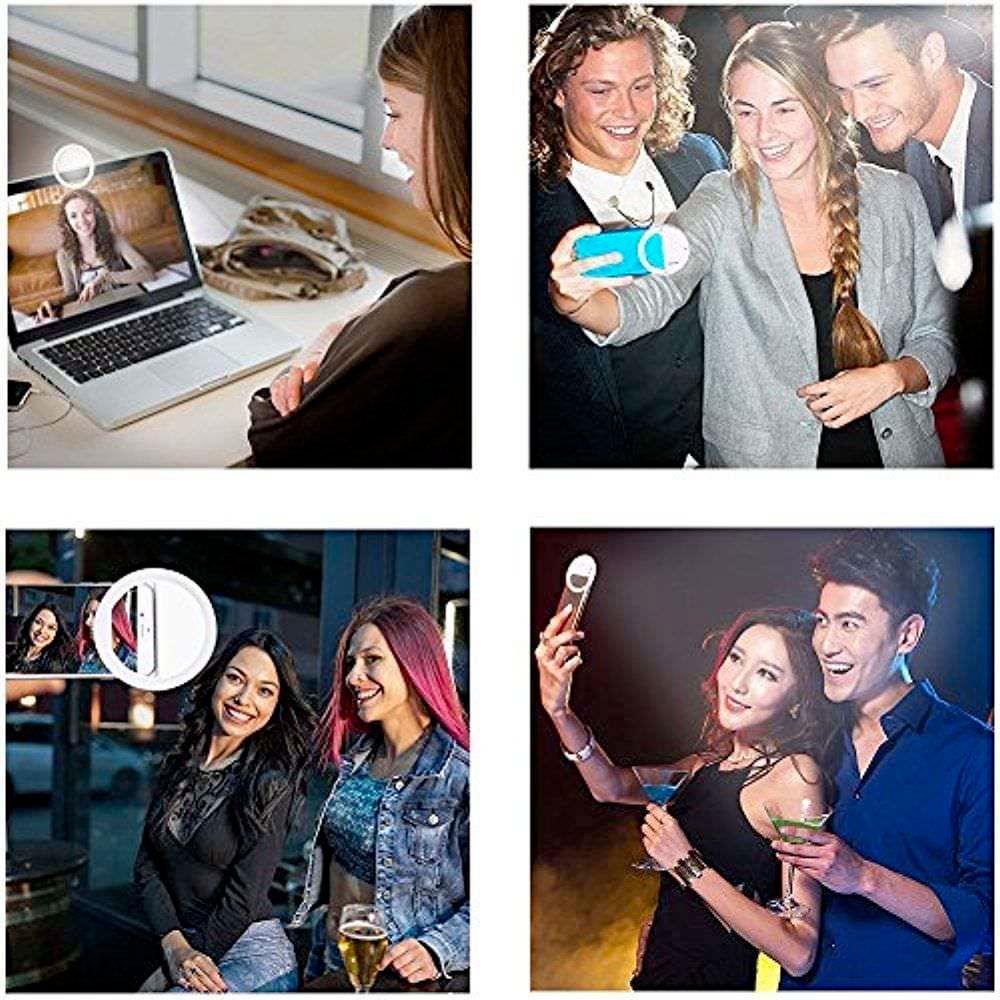 portable selfie ring clip on for mobile phone