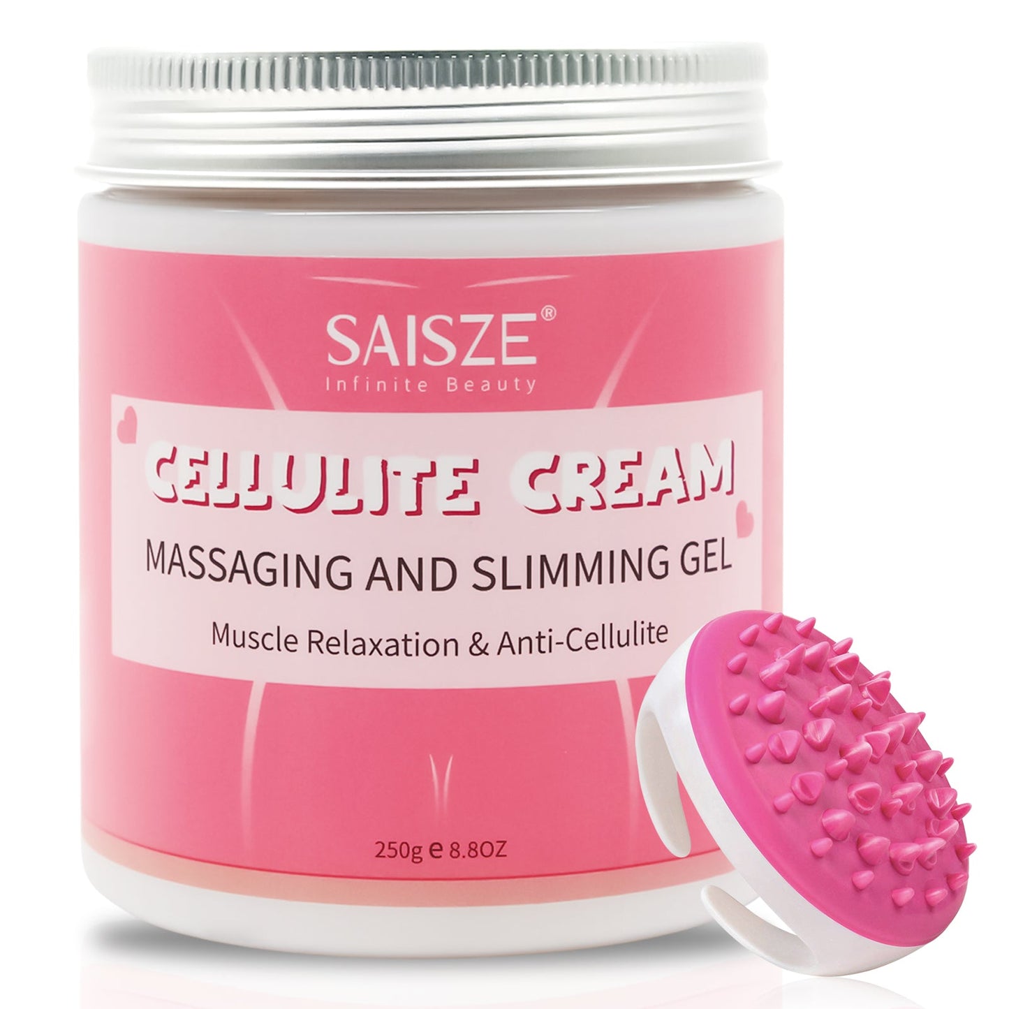 8.8 oz anti cellulite body slimming cream with massager and remover