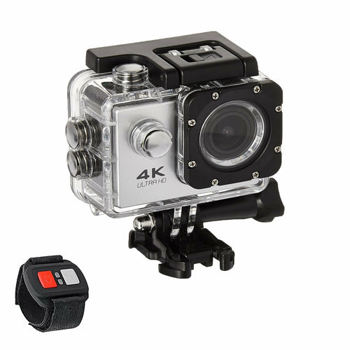 4k waterproof all digital uhd wifi camera + rf remote and accessories