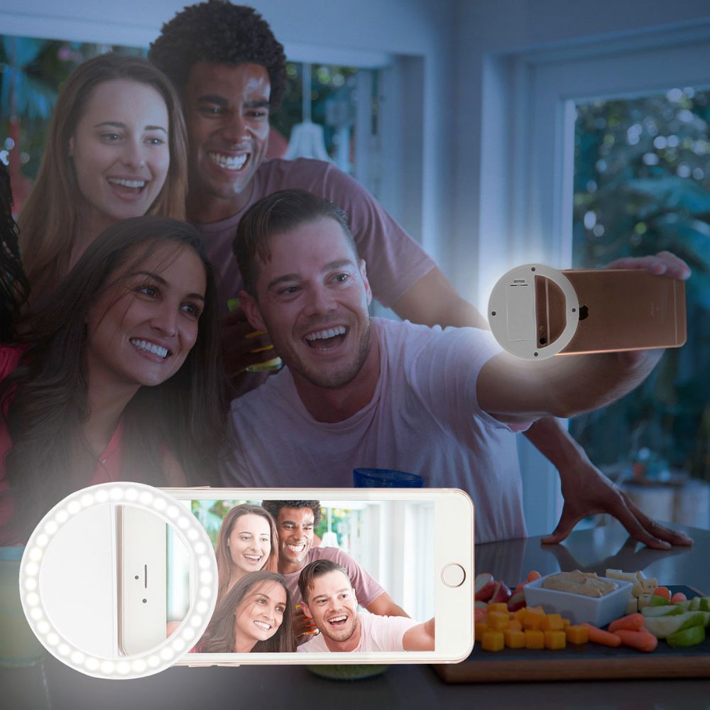 portable selfie ring clip on for mobile phone