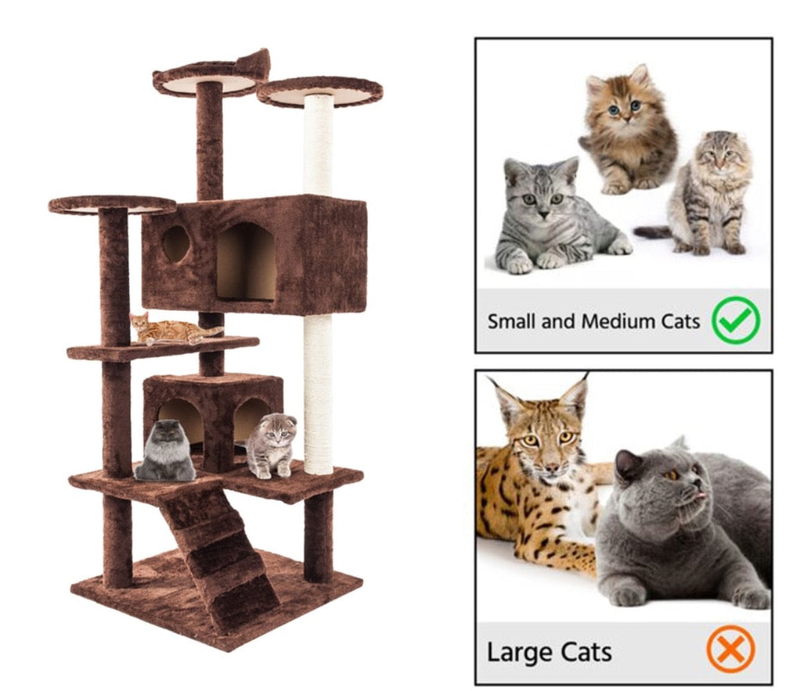 cat climbing sisal rope tower