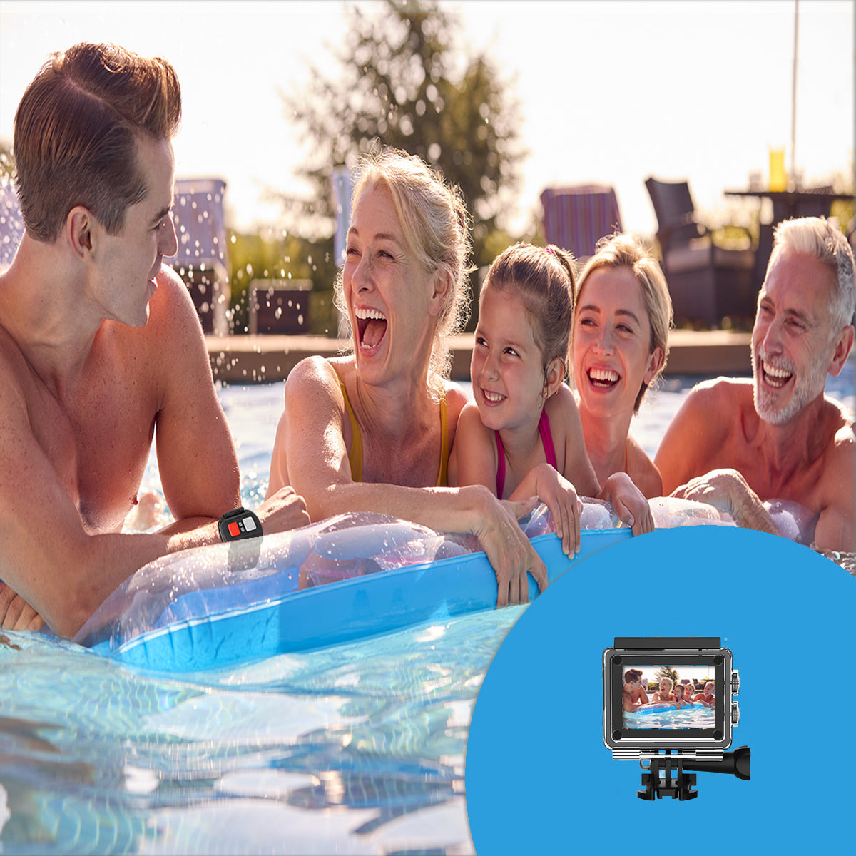 4k waterproof all digital uhd wifi camera + rf remote and accessories