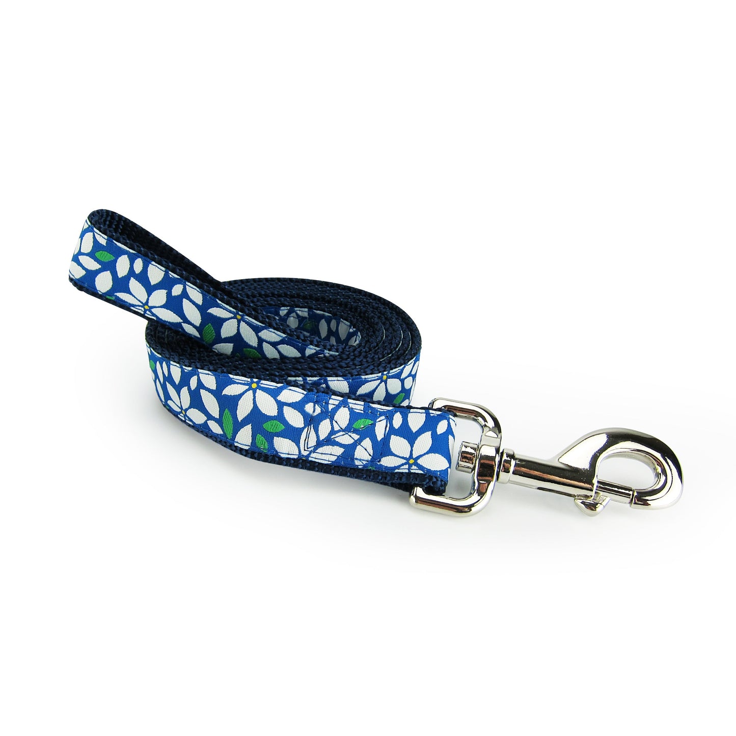 blue floral - dog leash