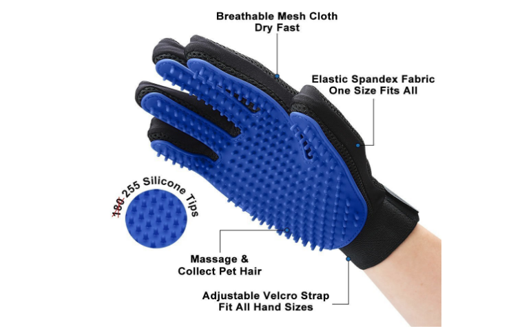 pet grooming glove