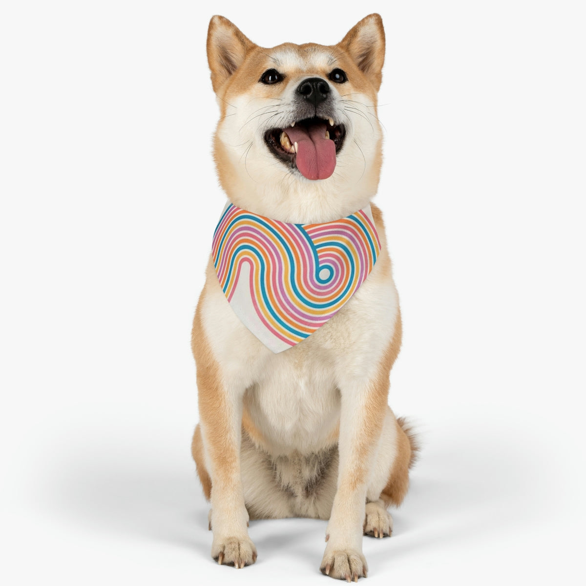 fast seller pet bandana collar - retro swirl