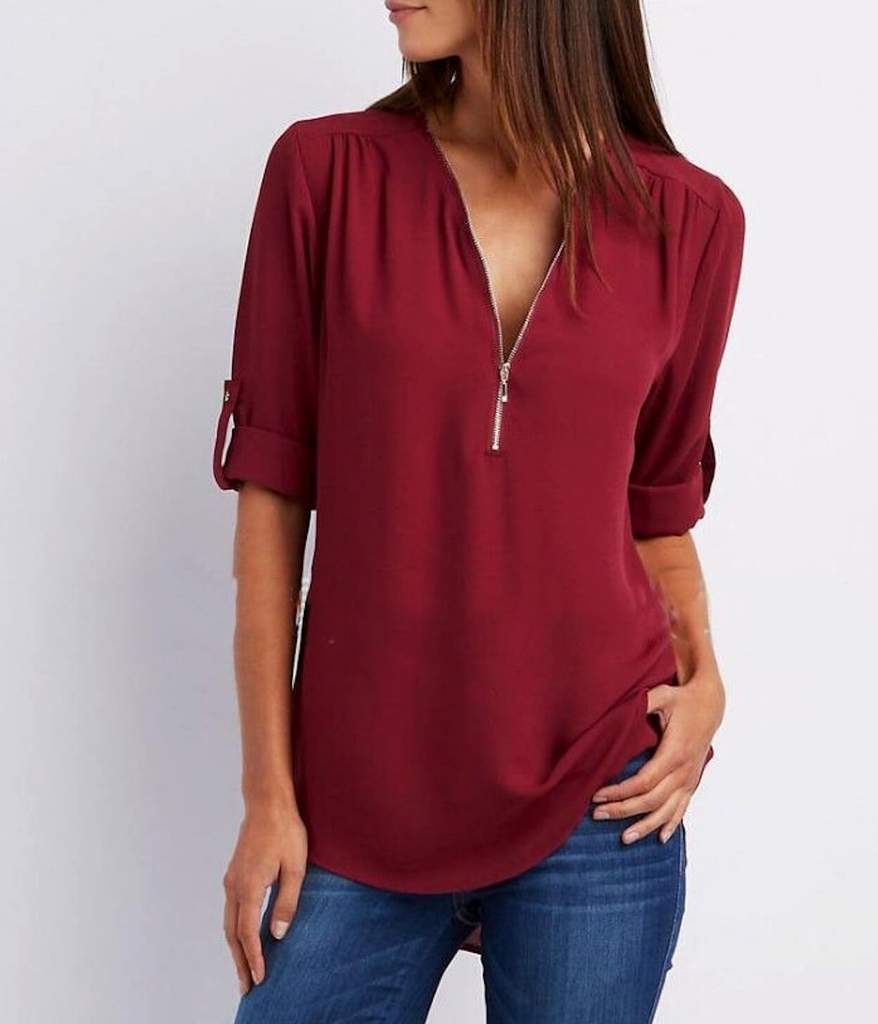 womens v neck blouse