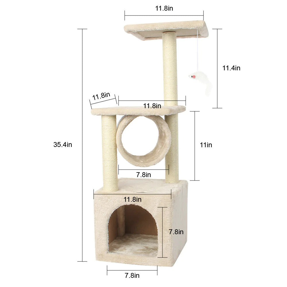 cat tree house tower