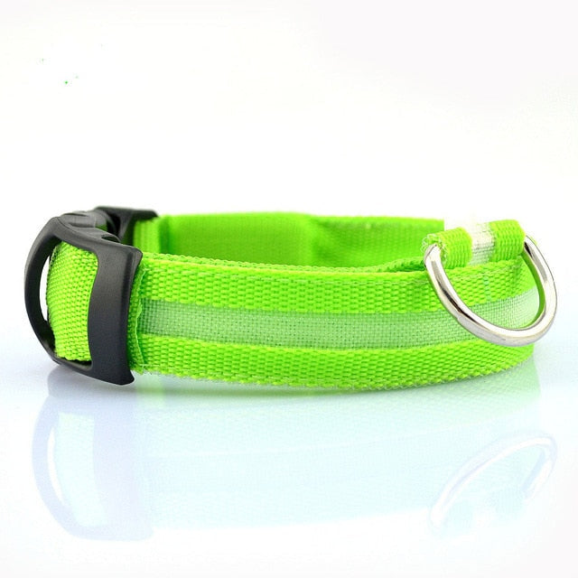 2 pcs set nylon led dog collar