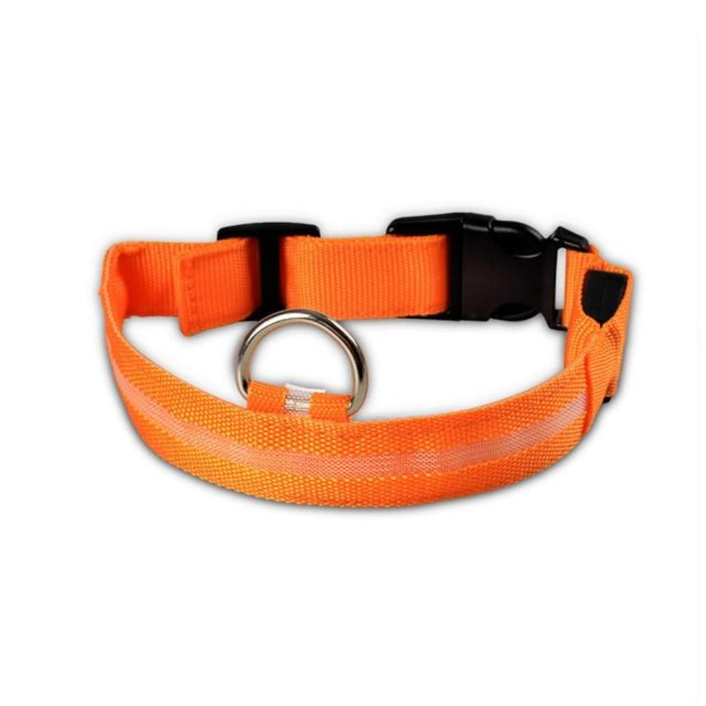 2 pcs set nylon led dog collar