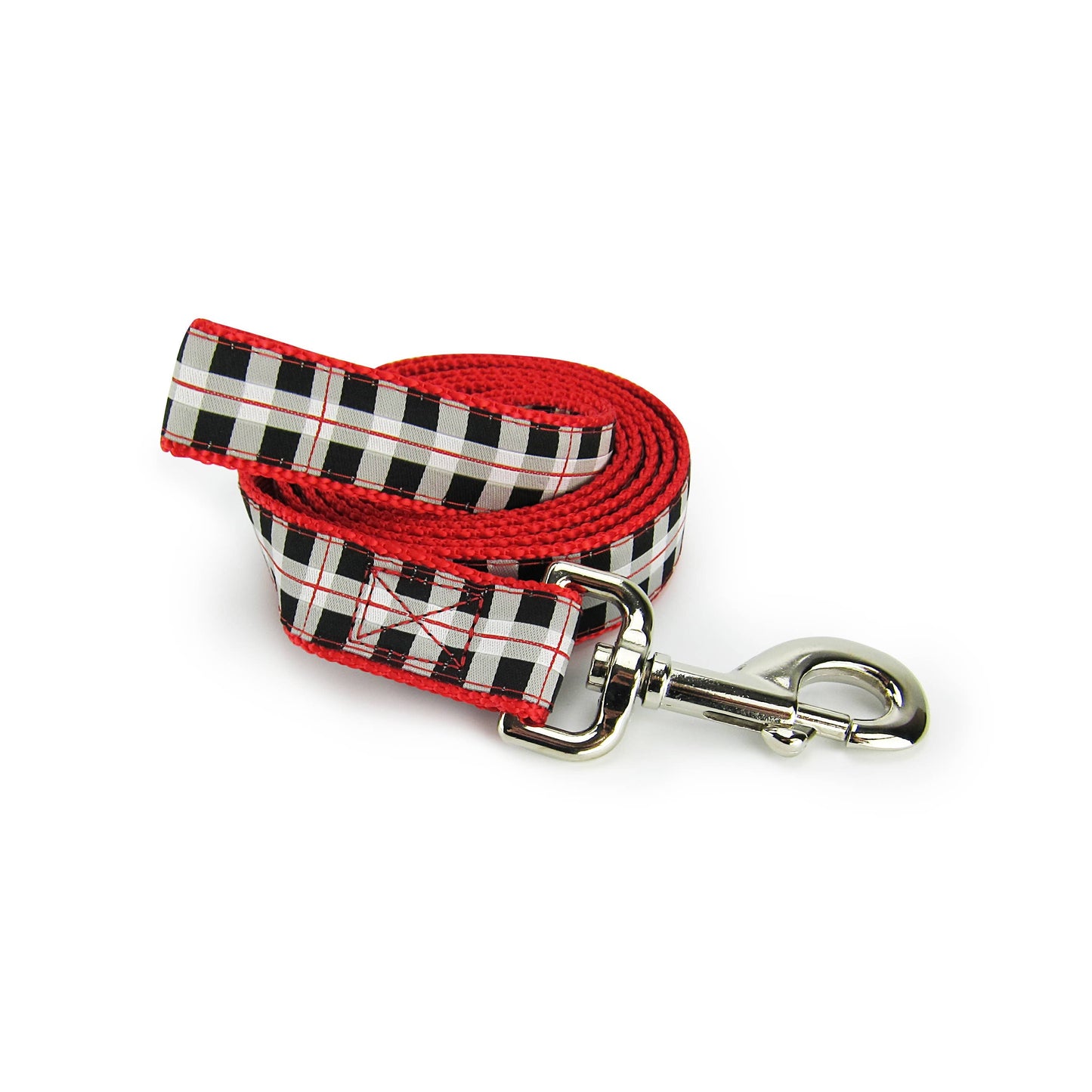 black & white plaid - dog leash
