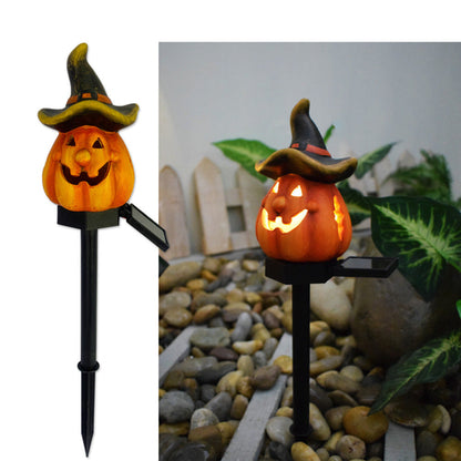 Creative Solar Outdoor Garden Halloween Pumpkin Lantern Resin