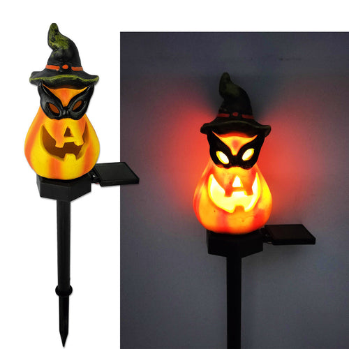 creative solar outdoor garden halloween pumpkin lantern resin