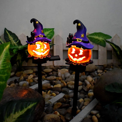 Creative Solar Outdoor Garden Halloween Pumpkin Lantern Resin