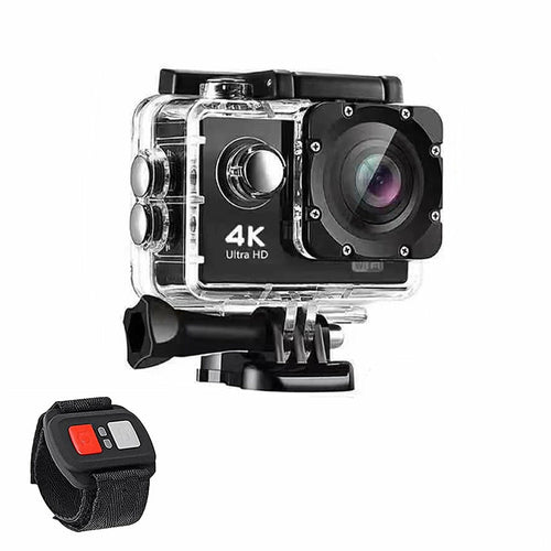4k  waterproof all digital uhd wifi camera + rf remote and accessories