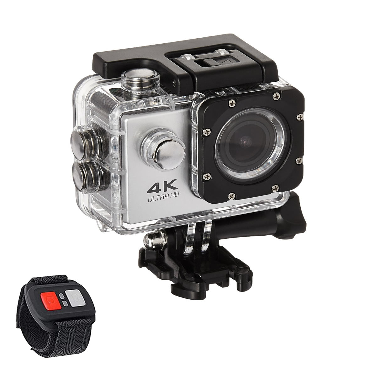 4k  waterproof all digital uhd wifi camera + rf remote and accessories
