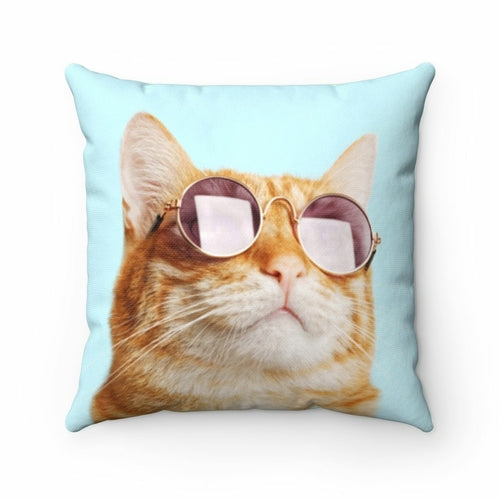 cat is always right square pillow