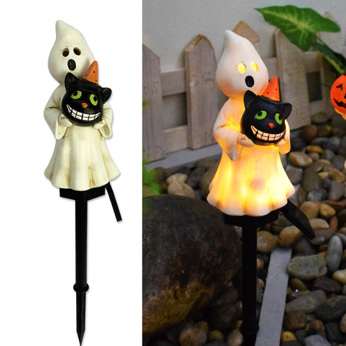 creative solar outdoor garden halloween pumpkin lantern resin