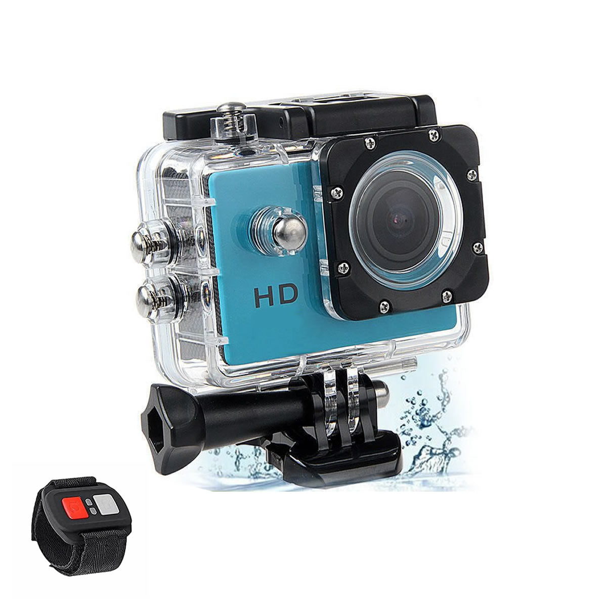 4k  waterproof all digital uhd wifi camera + rf remote and accessories