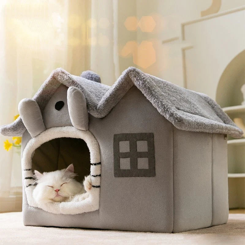 removable roof plush pet house
