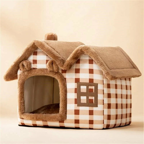 removable roof plush pet house