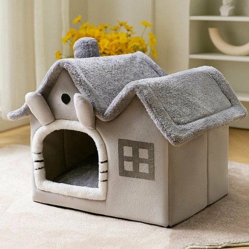 removable roof plush pet house