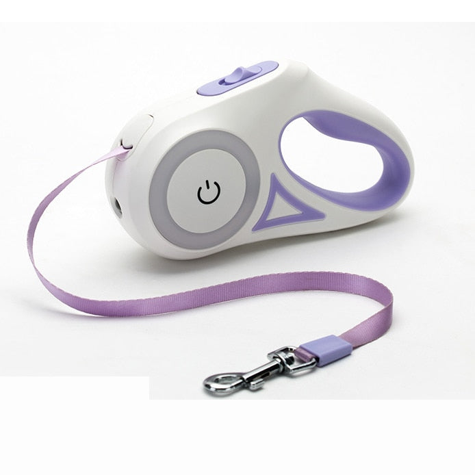 automatic retractable lighting dog leash