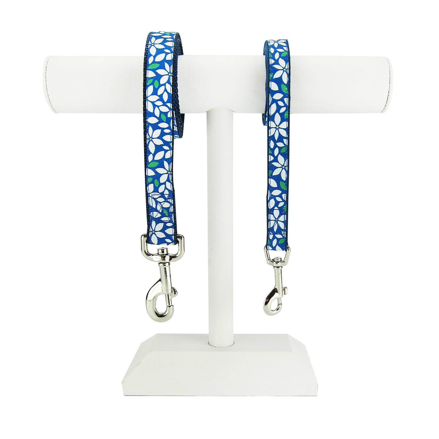 blue floral - dog leash