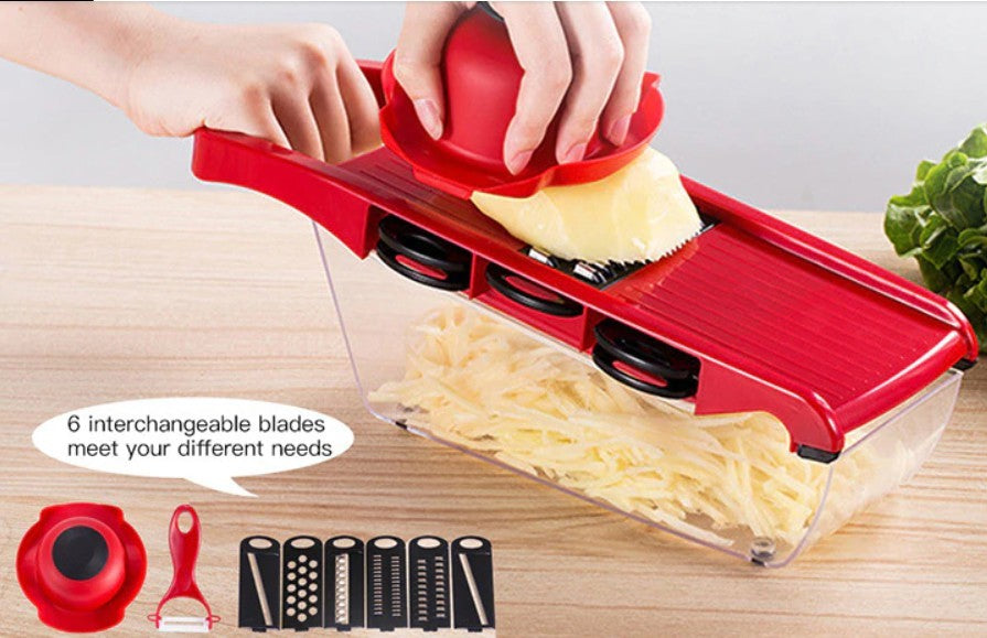 stainless steel 6 blades vegetable slicer