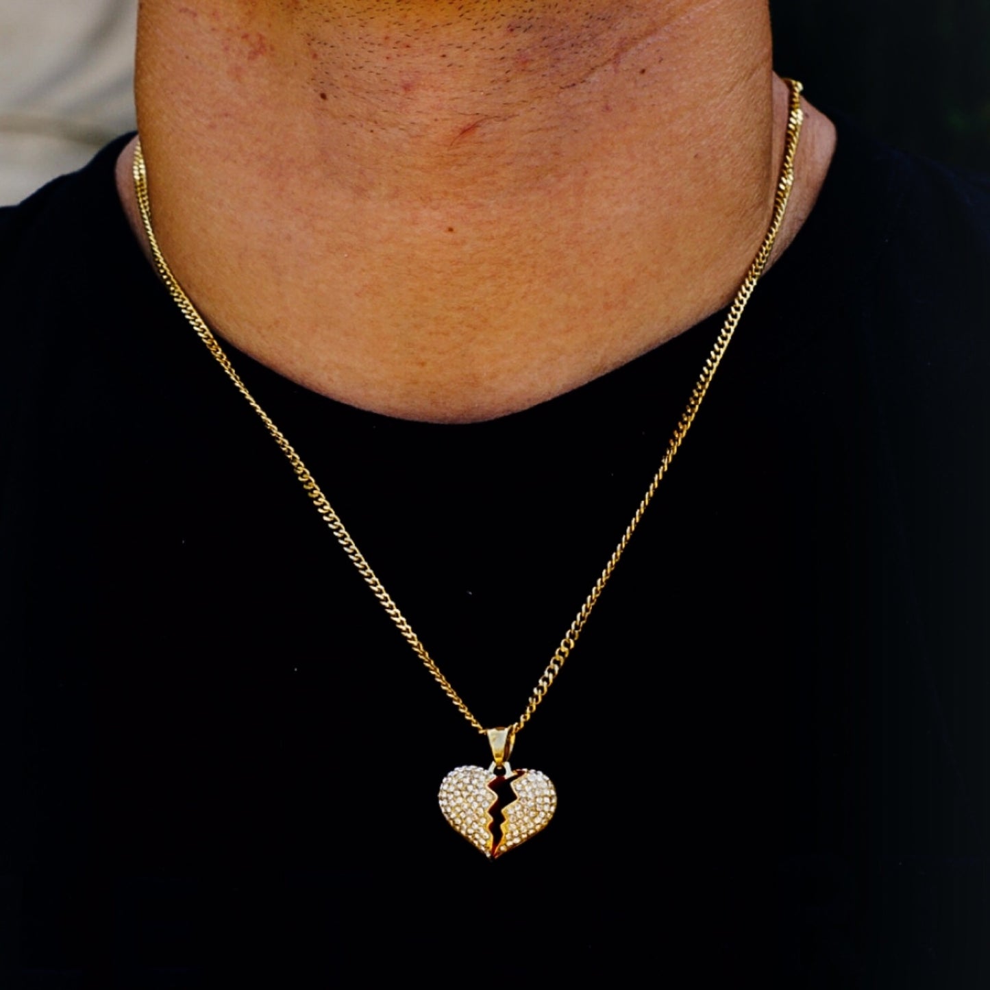 heartbreak steel micro hip hop necklace | 937f