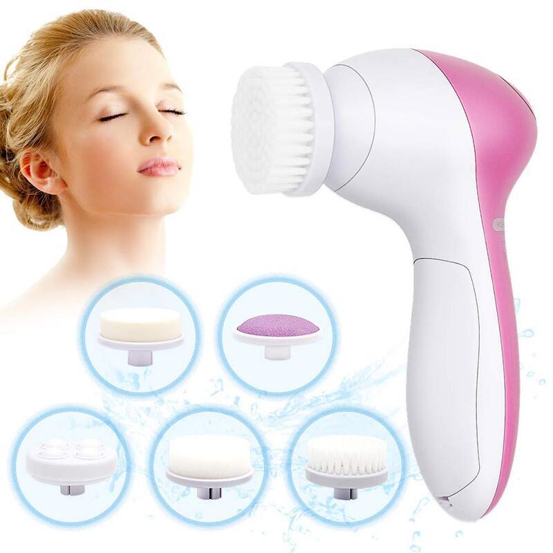 5 in 1 face massage cleansing brush set