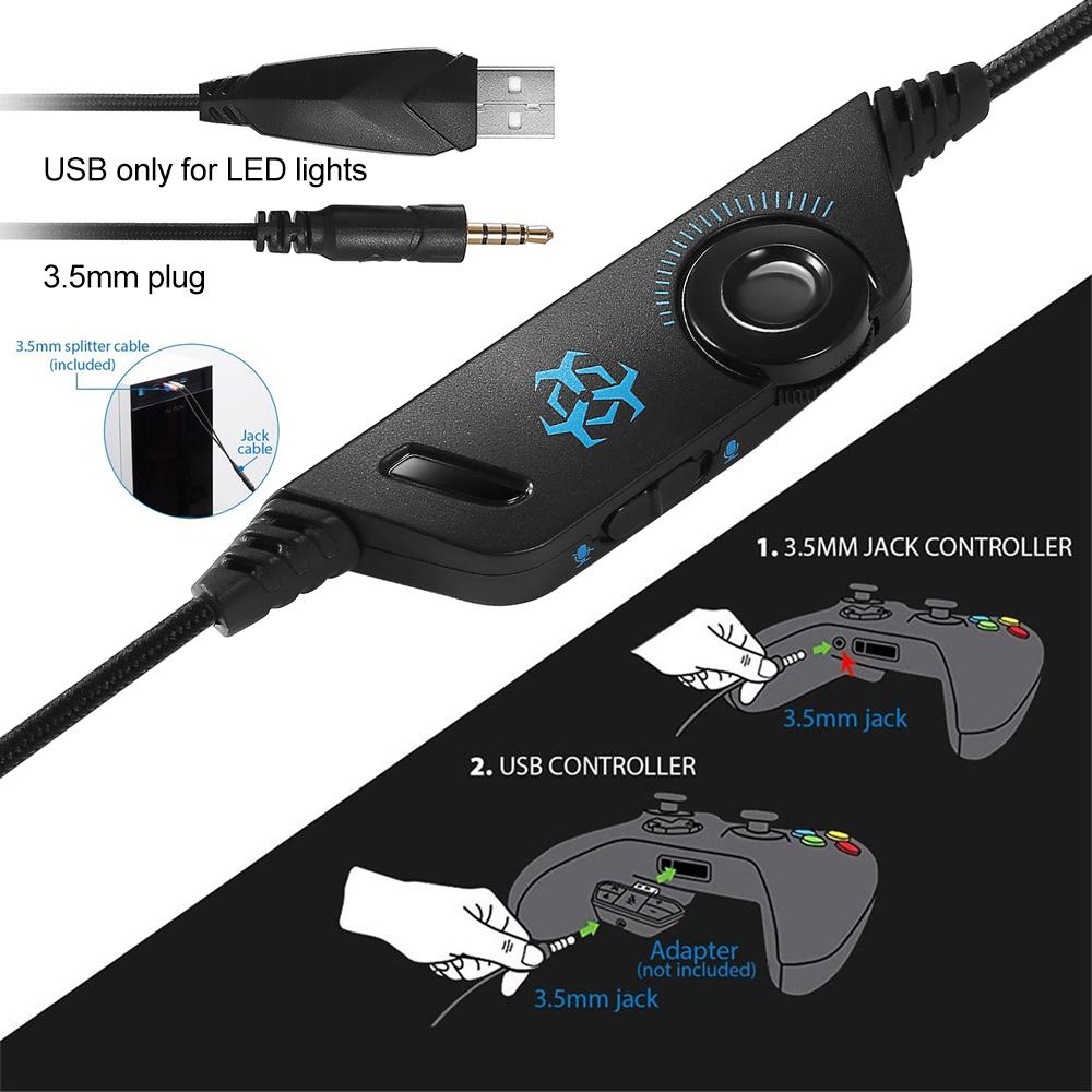 dragon stereo led gaming headset with microphone