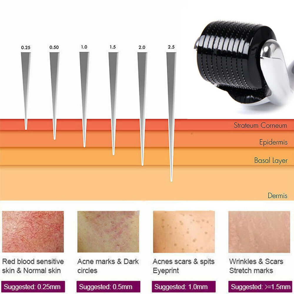 (540 needles) derma micro needle titanium roller for acne hair loss